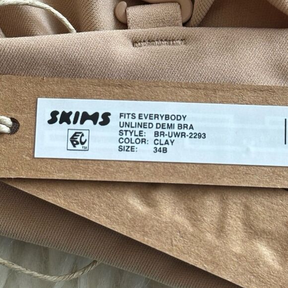 Skims Fits Everybody Unlined Demi Bra Clay Size 34B - Picture 6 of 6
